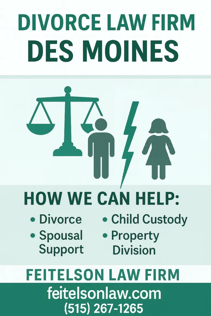 This infographic shows that Divorce Law Firm Des Moines 